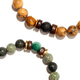 Magnetic Couples Bracelets Natural Stone Beads 2pcs Distance Relationship