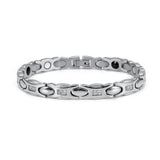 Magnetic Bracelet for Women Crystal Energy Steel Charm Rose Gold Stainless Steel