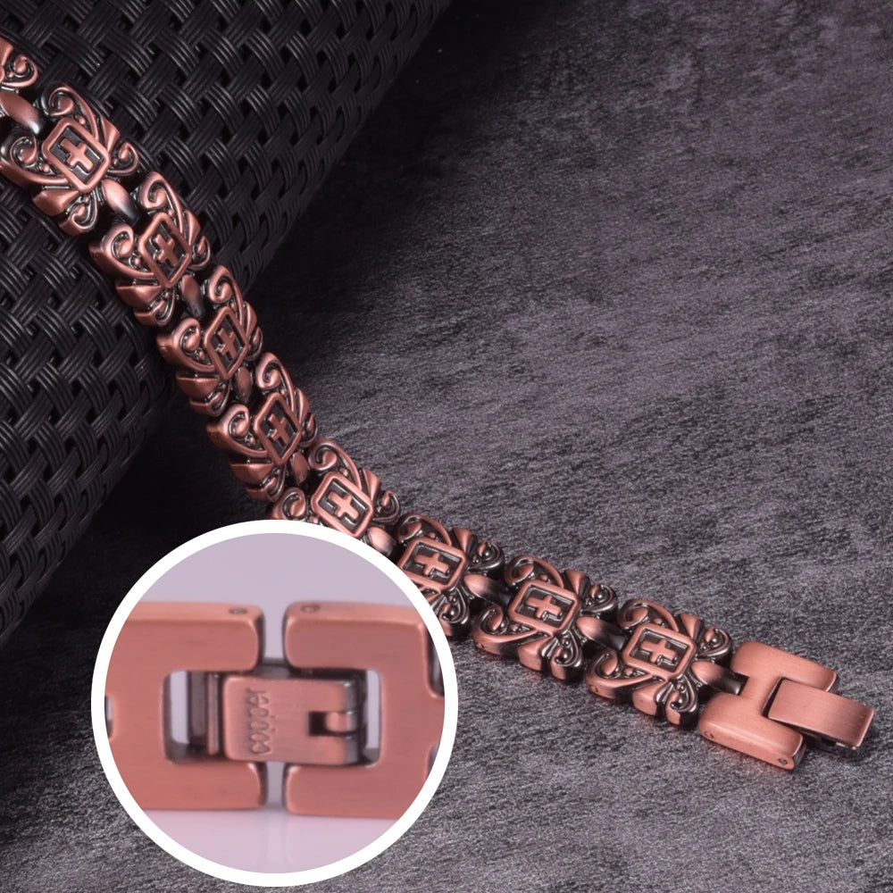 Vintage Copper Magnetic Bracelet for Women Arthritis Relief
