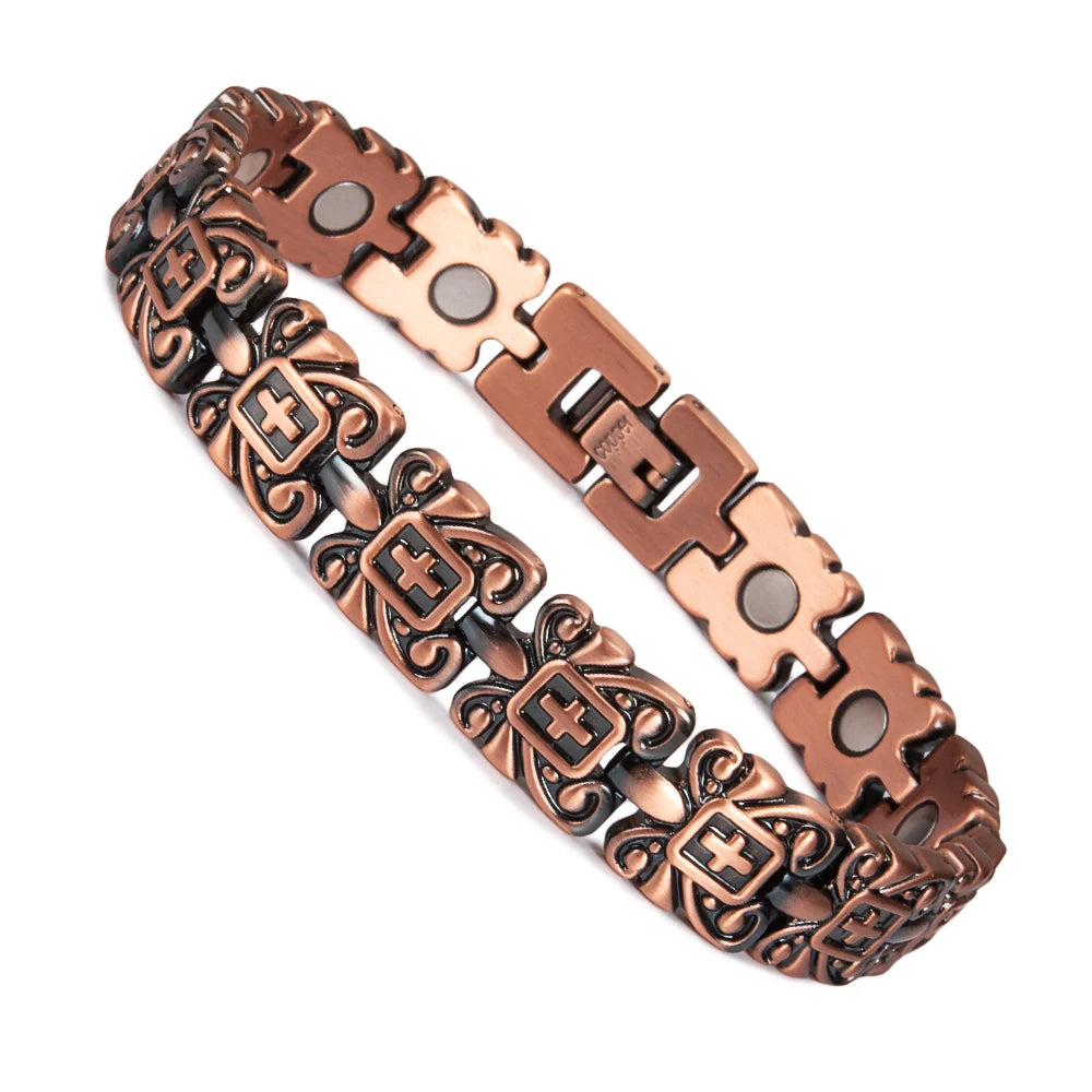 Vintage Copper Magnetic Bracelet for Women Arthritis Relief