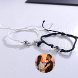 Magnetic Couple Bracelet Set with Photo Projection