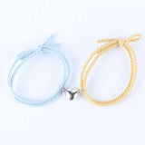 Magnetic Couple Bracelets Elastic Cord Romantic Heart Friendship Jewelry