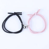Magnetic Couple Bracelets Elastic Cord Romantic Heart Friendship Jewelry