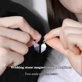 Split Love Heart Pendant Necklace Gift Set for Couples