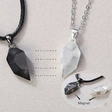 Split Love Heart Pendant Necklace Gift Set for Couples