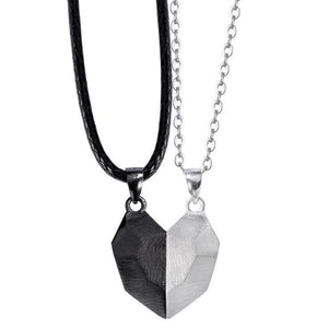 Split Love Heart Pendant Necklace Gift Set for Couples