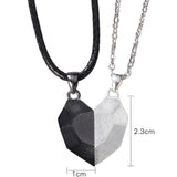 Split Love Heart Pendant Necklace Gift Set for Couples
