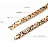 Magnetic Crystal Bracelet Women, Rose Color