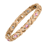 Magnetic Crystal Bracelet Women, Rose Color
