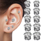 Magnetic Earrings Ear Clips Crystal Stone Studs No Piercing Jewelry