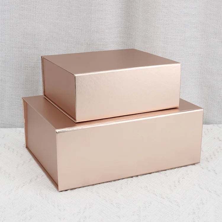 Pink Golden Magnetic Flip Fold Box for Gifting Birthday Wedding