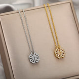 Magnetic Love Hearts Necklace Stainless Steel Retro Choker Couple Jewerly