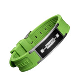 Magnetic Health Weight Loss Bracelets Steel Men Wrist Band Rudder Silicone