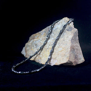 Magnetic Hematite Faceted Beads Necklace