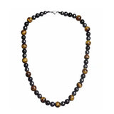 Men's Hematite Stone Bead Necklace for Neck and Spine Pain Relief