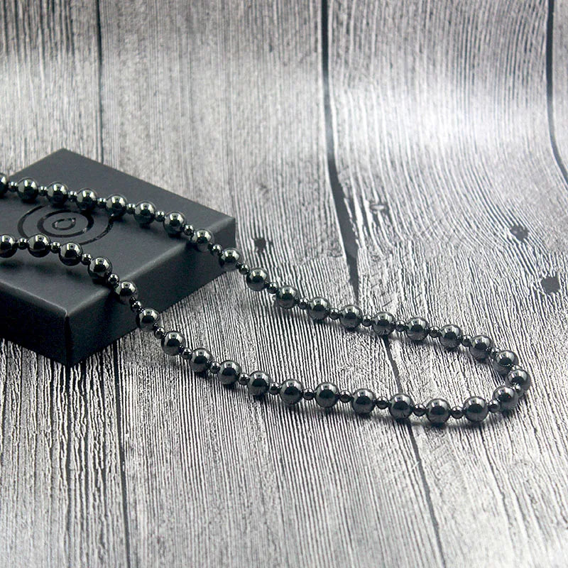 Magnetic Hematite Stone 8mm Beads Necklace