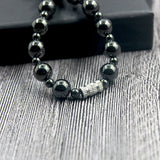 Magnetic Hematite Stone 8mm Beads Necklace