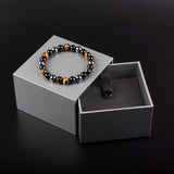 Magnetic Hematite Tiger Eye Bracelet Triple Protection Health Care Bracelet