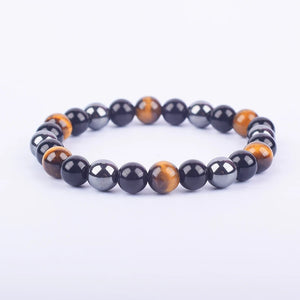 Magnetic Hematite Tiger Eye Bracelet Triple Protection Health Care Bracelet