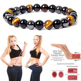 Magnetic Hematite Tiger Eye Bracelet Triple Protection Health Care Bracelet