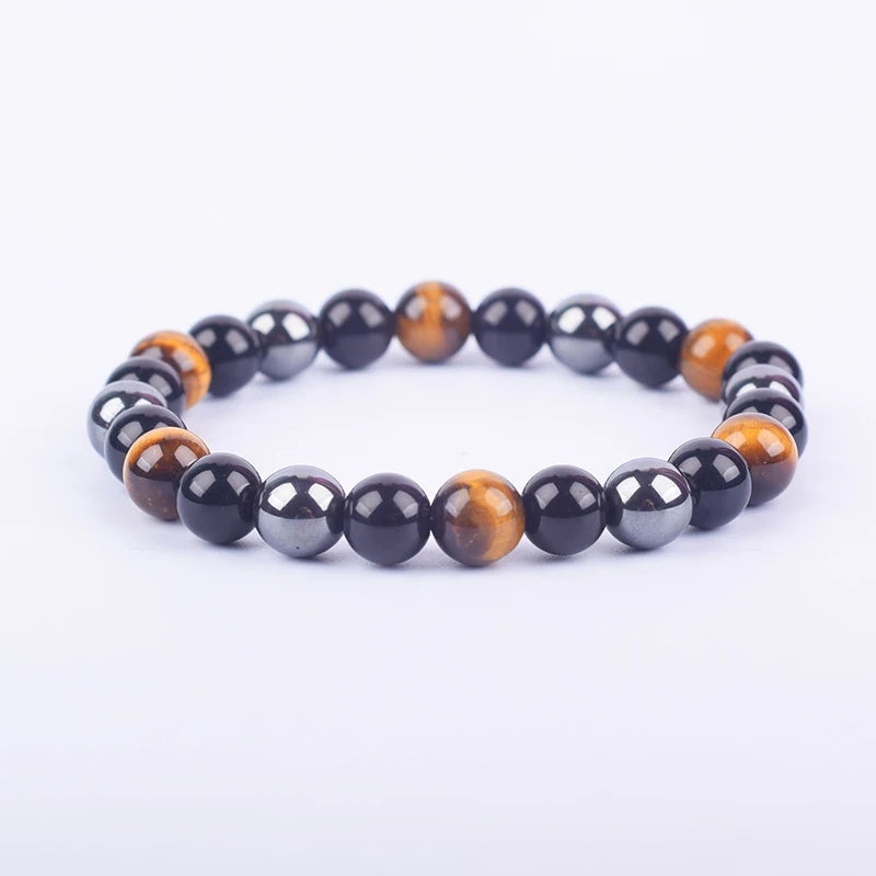 Magnetic Hematite Tiger Eye Bracelet Triple Protection Health Care Bracelet