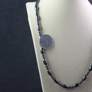 Magnetic Hematite Oval Beads Necklace for Men and Women
