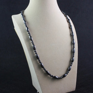 Magnetic Hematite Oval Beads Necklace for Men and Women