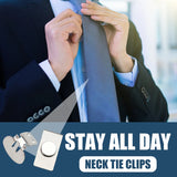 Magnetic Invisible Tie Clip Stainless Steel Metal Shirt Tie Clips