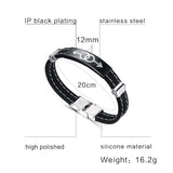 Magnetic Men's Bracelet Gay Pride Stainless Steel Silicone Bracelets