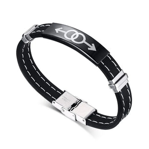 Magnetic Men's Bracelet Gay Pride Stainless Steel Silicone Bracelets