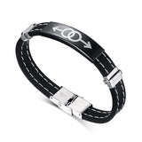Magnetic Men's Bracelet Gay Pride Stainless Steel Silicone Bracelets