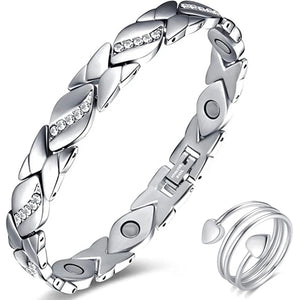 Magnetic Arthritis Pain Relief Bracelet with Crystal
