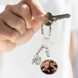 Couple Key Chain Magnetic Photo Key Ring
