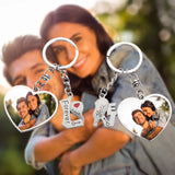 Couple Key Chain Magnetic Photo Key Ring