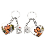 Couple Key Chain Magnetic Photo Key Ring