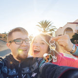 Couple Key Chain Magnetic Photo Key Ring