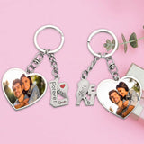Couple Key Chain Magnetic Photo Key Ring
