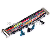 Brazilian Wrap Magnetic Bracelet with Pompom Tassel B50797
