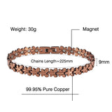 Red Copper Butterfly Magnet Lady Bracelet