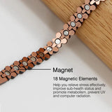 Red Copper Butterfly Magnet Lady Bracelet