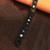 Men's Titanium Steel Bracelet with Magnets - Charming Metal Bangle