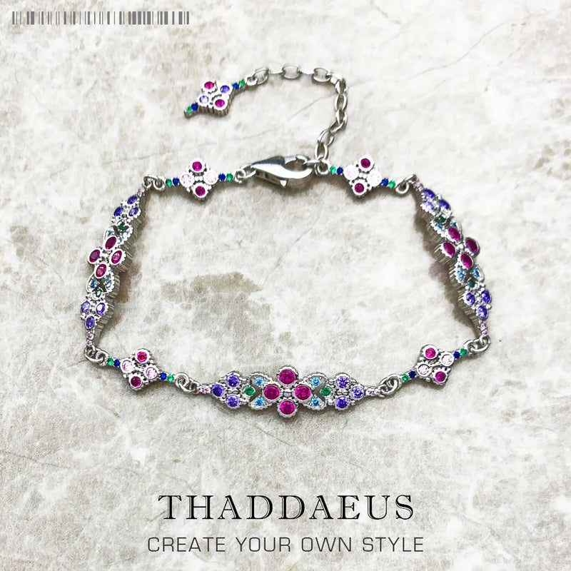 925 Sterling Silver Ornamentation Bracelet Royal Jewelry Gift