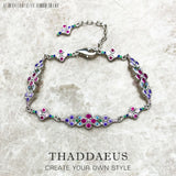 925 Sterling Silver Ornamentation Bracelet Royal Jewelry Gift