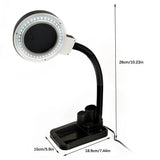 LED Magnifier Glass Lamp Home Lighting Loupe Clear US Plug Reading Lamps