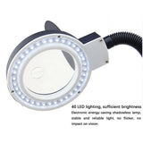 LED Magnifier Glass Lamp Home Lighting Loupe Clear US Plug Reading Lamps
