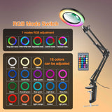 Flexible Magnifying Desk Lamp Clamp for Workbench