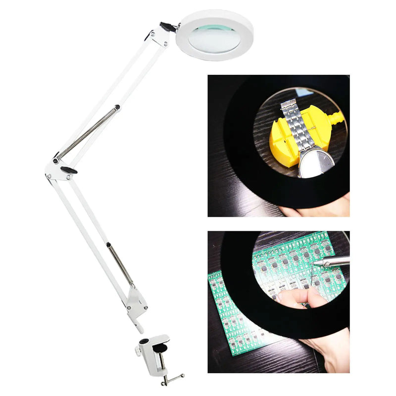 LED Magnifier Flexible Clamp Table Desk Light