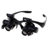 10/15/20/25X Eye Jeweler Watch Repair Magnifier with LED
