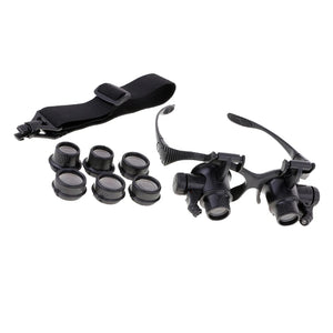 10/15/20/25X Eye Jeweler Watch Repair Magnifier with LED