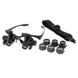 10/15/20/25X Eye Jeweler Watch Repair Magnifier with LED